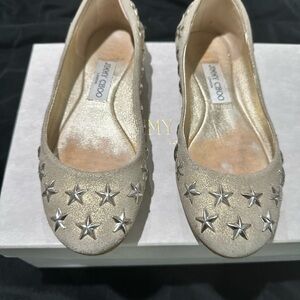 Jimmy Choo Gold Star-Studded Women's Shoes